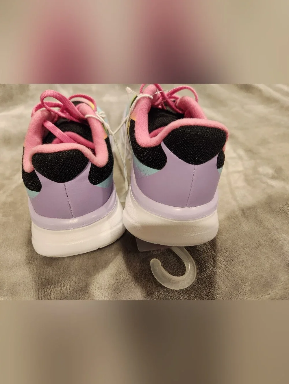 NWT Kids Pink Rainbow Athletic Sneakers, Size 13Y